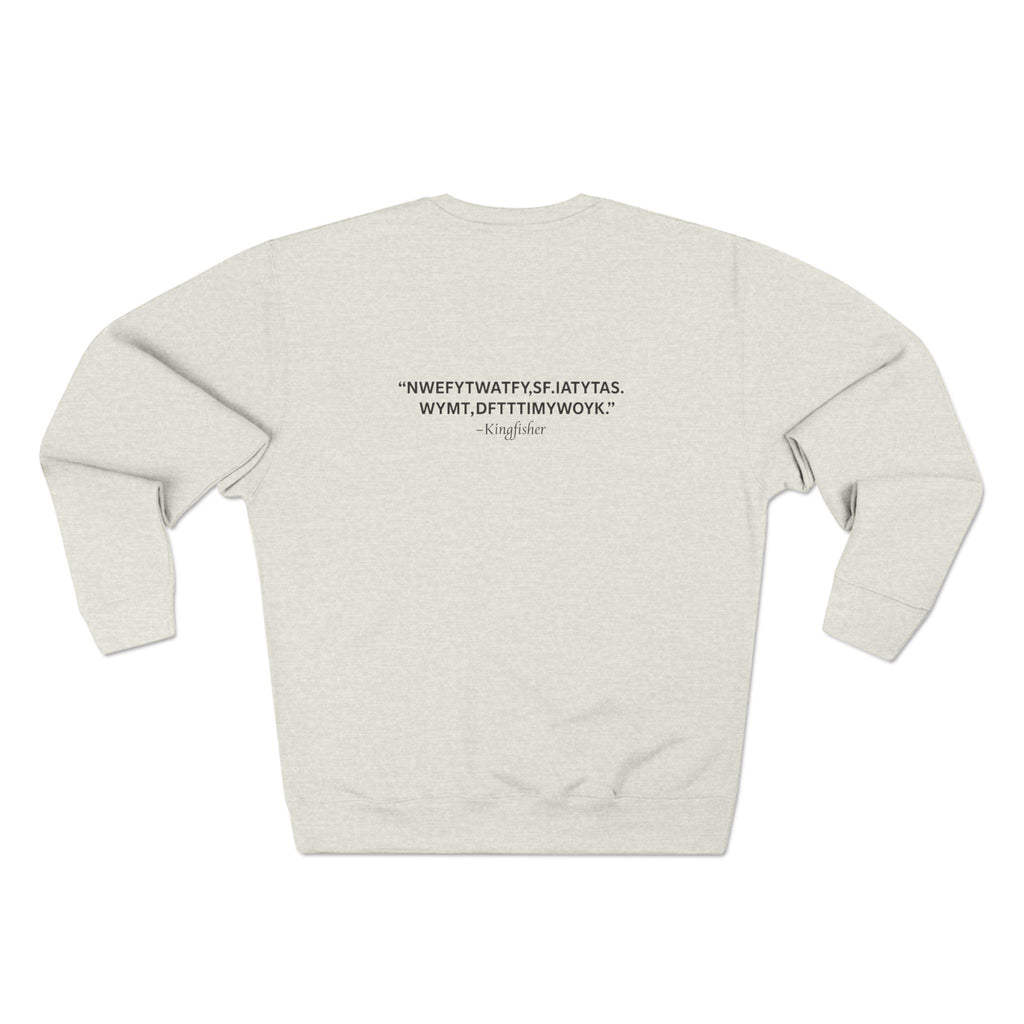 Minimalist 'You Are Loved' Crewneck Sweatshirt — Small Chest Heart Logo & Subtle Back Quote